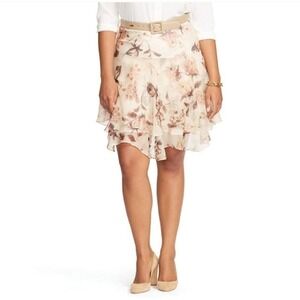 Lauren Ralph Lauren Floral Georgette High Rise‎ Skirt 12 Cottagecore Fairy NWT